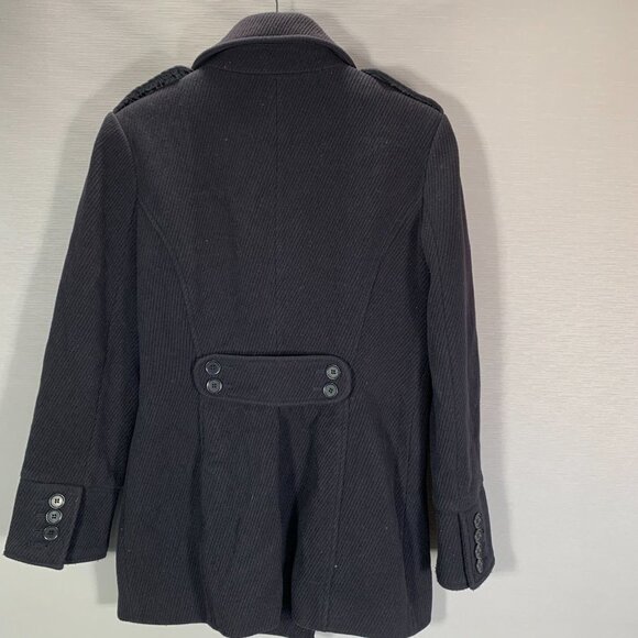 Kenneth Cole R Reaction Jacket Womens 6 Wool Cashmere Blend Lined Navy Blue - Picture 8 of 11